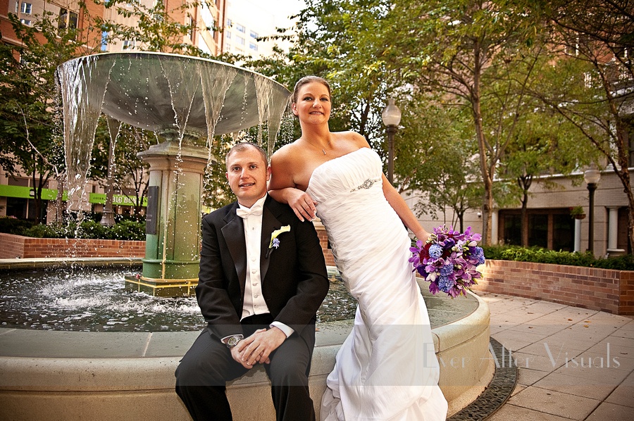 Don't Amy and Scott look great in front of the beautiful fountain?