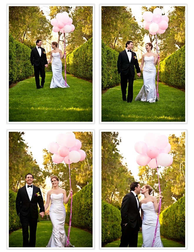 bride-and-groom-with-pink-balloons